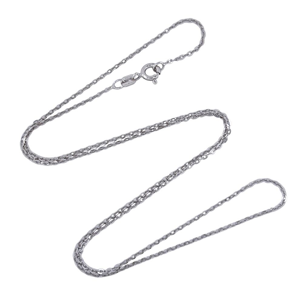 Vintage Italy Sterling Silver 925 1.2mm Cable Link Chain Necklace 18"